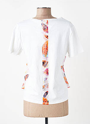 T-shirt imprimé fantaisie manches courtes blanc AURA BY FIGURE LIBRE femme