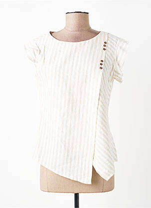 Top manches courtes manches courtes beige AURA BY FIGURE LIBRE femme