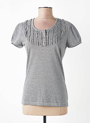 T-shirt stretch manches courtes gris GRIFFON femme