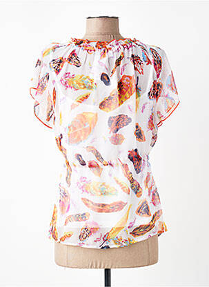 Chemisier manches courtes manches courtes orange AURA BY FIGURE LIBRE femme