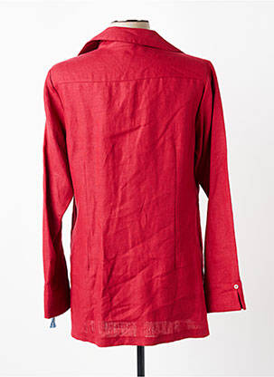 Tunique manches longues col chemisier rouge QUATTRO femme