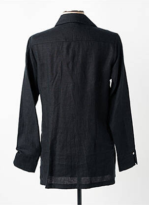Tunique manches longues col chemisier noir QUATTRO femme