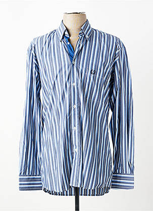 Chemise manches longues imprimé rayures bleu JUMFIL homme