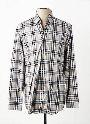 Chemise manches longues imprimé écossais gris BANDE ORIGINALE homme