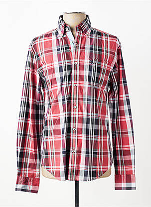 Chemise manches longues imprimé écossais orange KITARO homme