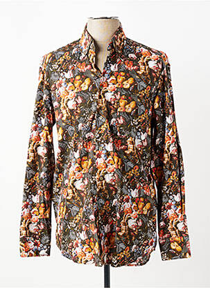 Chemise manches longues imprimé fleurs marron BANDE ORIGINALE homme