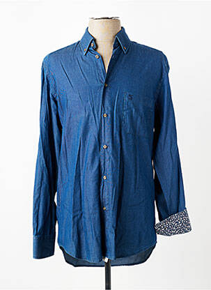 Chemise manches longues coupe cintrée bleu BANDE ORIGINALE homme