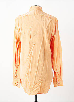 Chemise manches longues coupe cintrée orange BRUNO SAINT HILAIRE homme