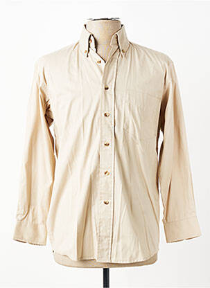 Chemise manches longues coupe cintrée beige JERZEES homme