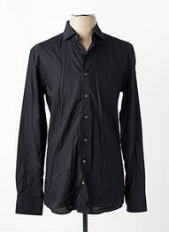 Chemise manches longues coupe cintrée noir ETERNA homme