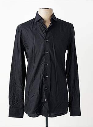 Chemise manches longues coupe cintrée noir ETERNA homme