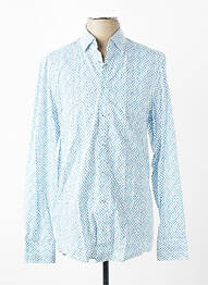 Chemise manches longues imprimé fantaisie bleu VENTI homme