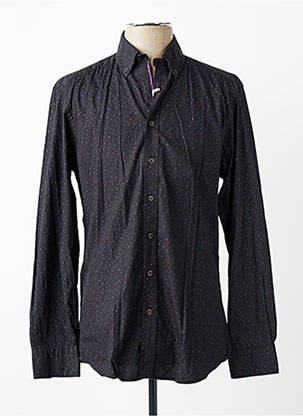 Chemise manches longues imprimé fantaisie marron J.T ASCOTT homme