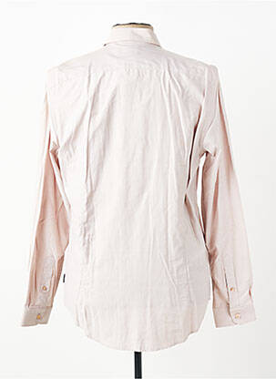 Chemise manches longues coupe cintrée beige IZAC homme