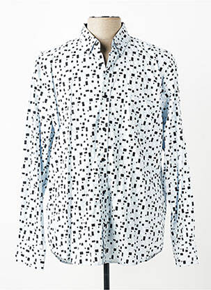 Chemise manches longues coupe cintrée bleu CAP 10 TEN homme
