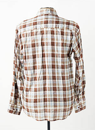 Chemise manches longues imprimé écossais marron JUMFIL homme