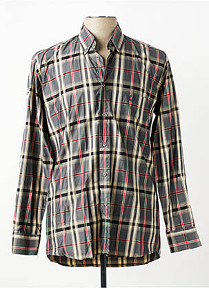 Chemise manches longues imprimé écossais gris JUMFIL homme