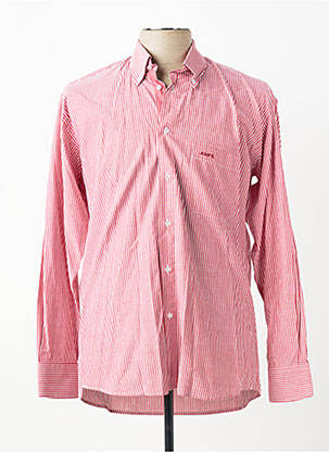 Chemise manches longues imprimé rayures rouge JUMFIL homme