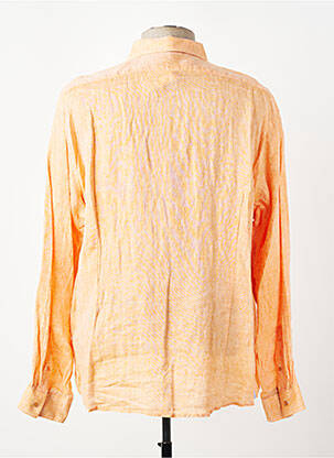 Chemise manches longues coupe cintrée orange BRUNO SAINT HILAIRE homme