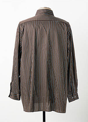 Chemise manches longues coupe cintrée marron ETERNA homme