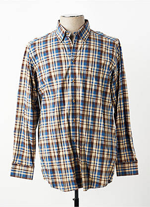Chemise manches longues imprimé écossais marron BANDE ORIGINALE homme