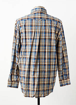 Chemise manches longues imprimé écossais marron BANDE ORIGINALE homme