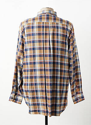 Chemise manches longues imprimé écossais marron ETERNA homme