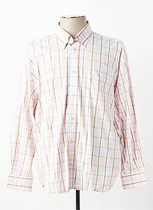 Chemise manches longues imprimé carreaux rose JUMFIL homme