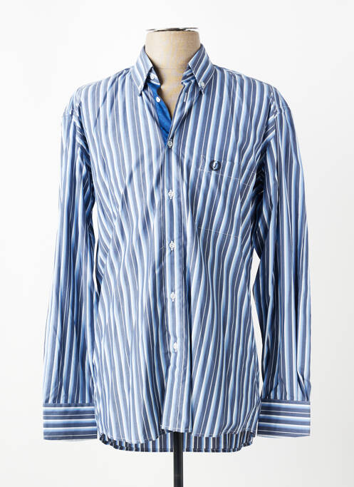 Chemise manches longues imprimé rayures bleu JUMFIL homme