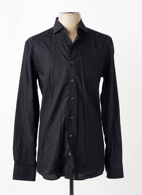 Chemise manches longues coupe cintrée noir ETERNA homme