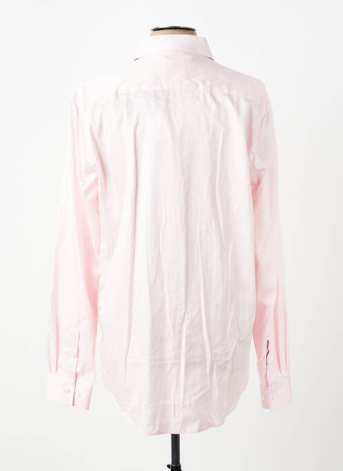 Chemise manches longues coupe cintrée rose IZAC homme