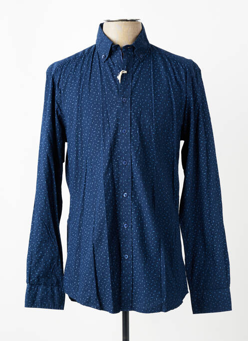 Chemise manches longues imprimé fantaisie bleu J.T ASCOTT homme