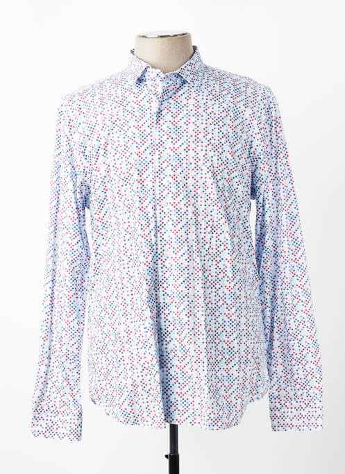 Chemise manches longues coupe cintrée bleu CH. K. WILLIAMS homme