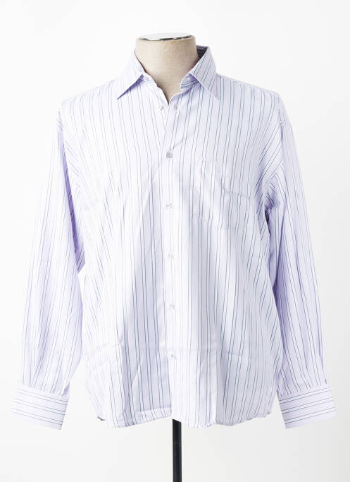 Chemise manches longues imprimé rayures violet JUMFIL homme