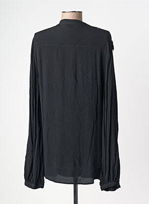 Chemisier tissage crêpe manches longues noir ELISA CAVALETTI femme