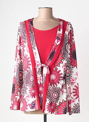Top imprimé fantaisie manches longues rose JUMFIL femme