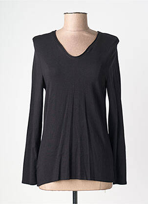 Pull coupe cintrée manches longues noir JUMFIL femme