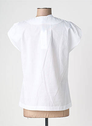 Blouse légère et transparente manches courtes blanc QUATTRO femme