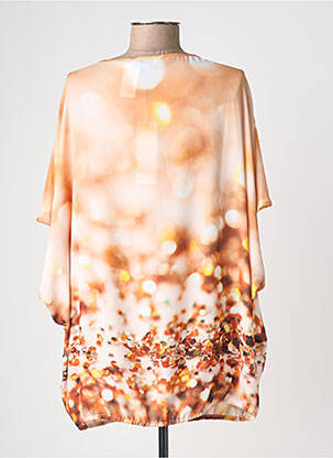 Top imprimé fantaisie manches courtes orange QUATTRO femme