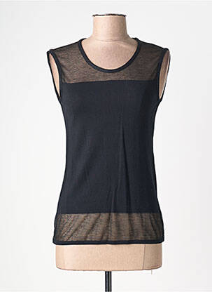 Débardeur stretch sans manche noir QUATTRO femme