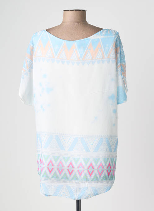 T-shirt imprimé fantaisie manches courtes bleu C.MISSARO femme
