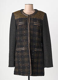 Veste casual col rond noir JUMFIL femme