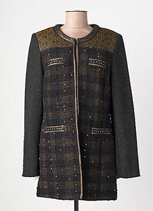 Veste casual col rond noir JUMFIL femme