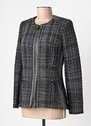 Veste casual col rond noir JUMFIL femme
