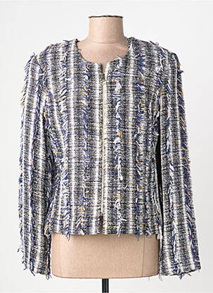 Veste casual col rond bleu JUMFIL femme