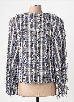 Veste casual col rond bleu JUMFIL femme
