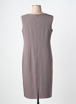 Robe mi-longue sans manche sans manche marron JUMFIL femme