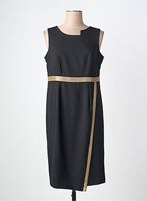 Robe mi-longue sans manche sans manche noir JUMFIL femme