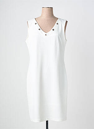 Robe mi-longue sans manche sans manche blanc JUMFIL femme