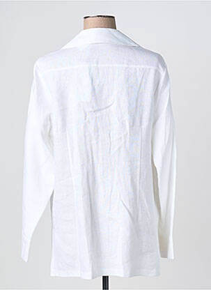Chemisier coupe droite manches longues blanc QUATTRO femme